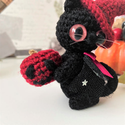 魔女黒猫☆ハロウィン♡あみぐるみ＊受注製作品 4枚目の画像