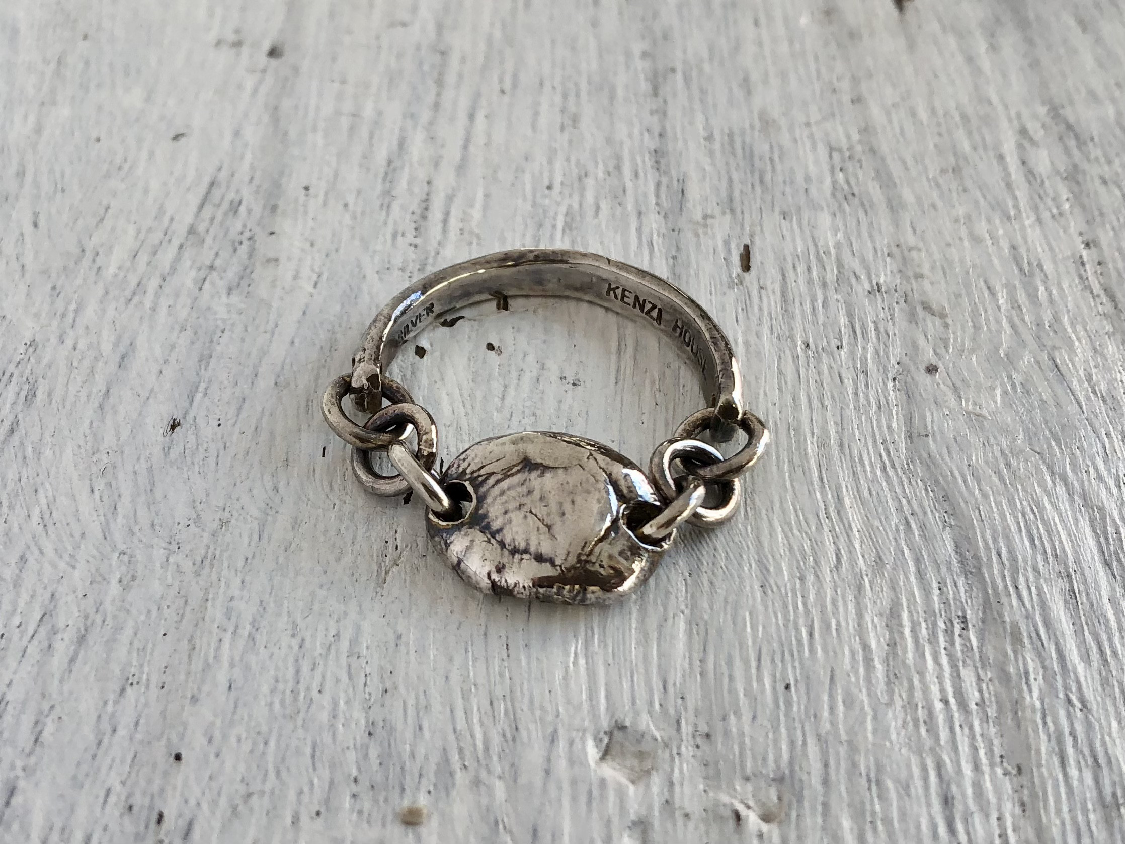 silver925ラブラブリング/18〜19号/一点物/00196137