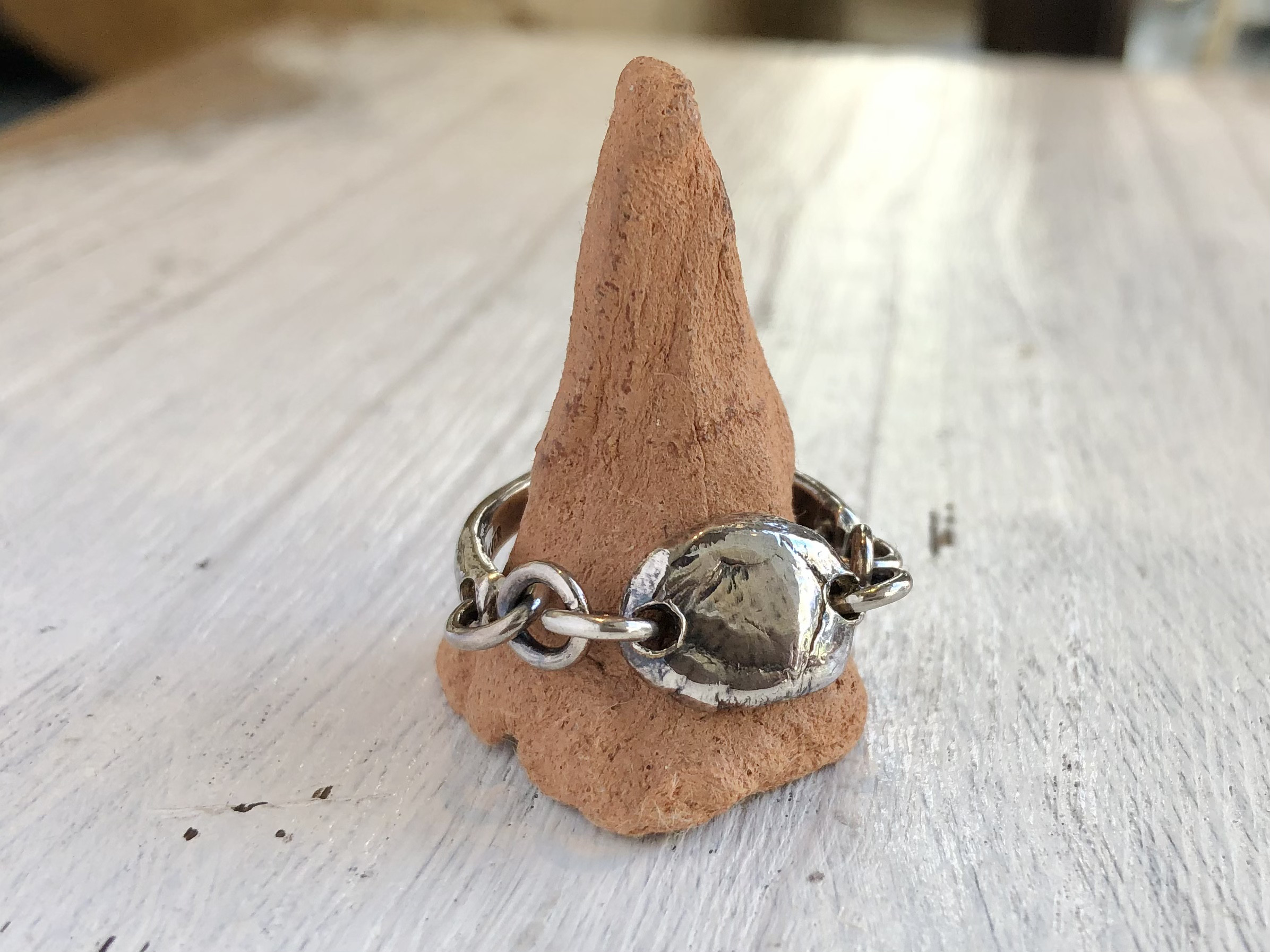 silver925ラブラブリング/18〜19号/一点物/00196137