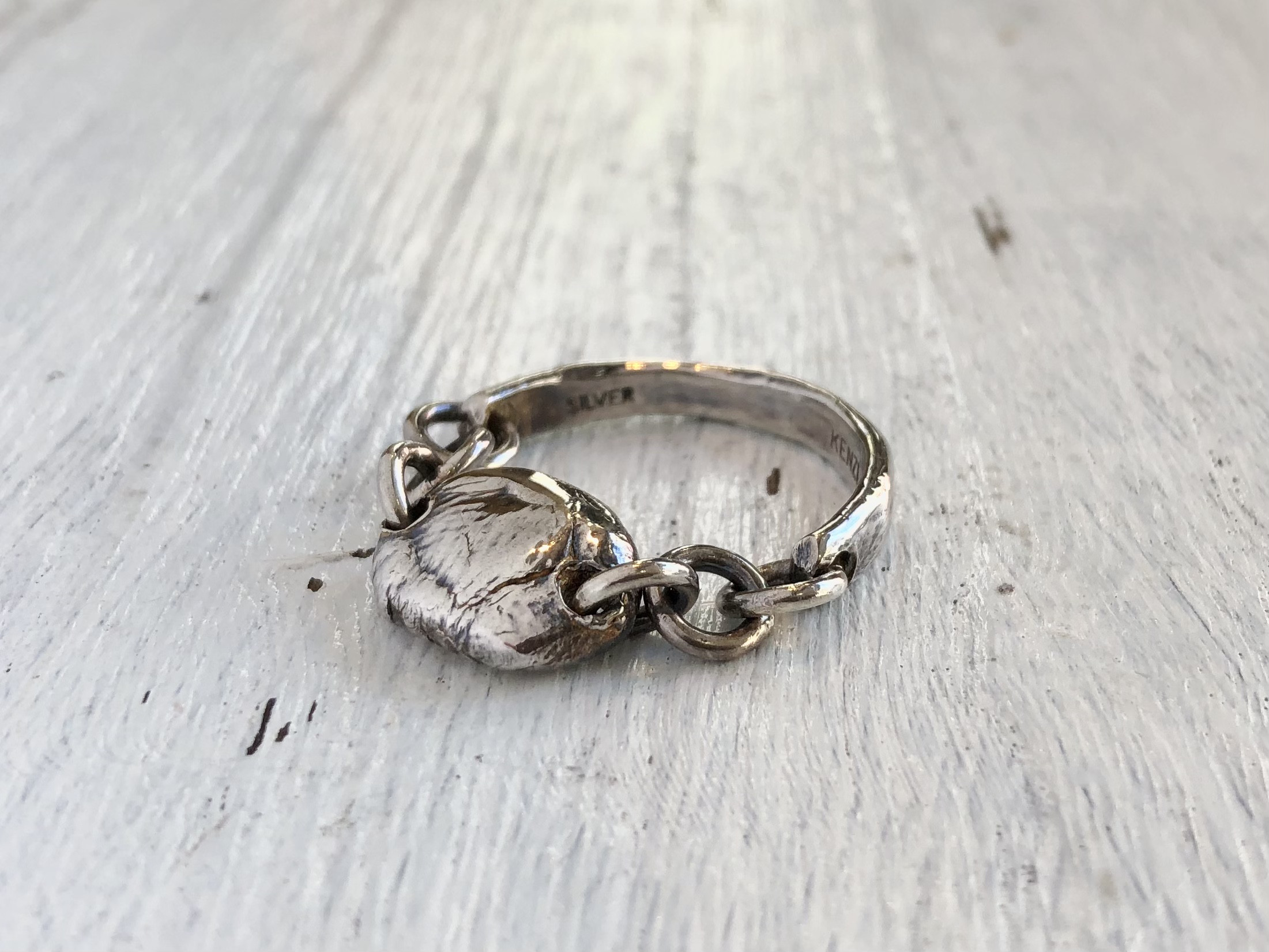 silver925ラブラブリング/18〜19号/一点物/00196137