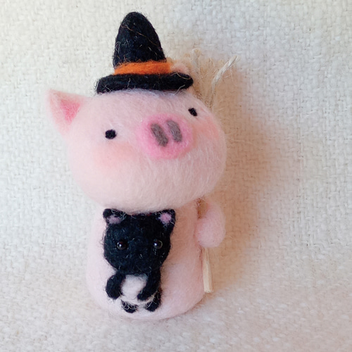 魔女の小さな使い魔 猫 ハロウィン ぬいぐるみ アーティストベア