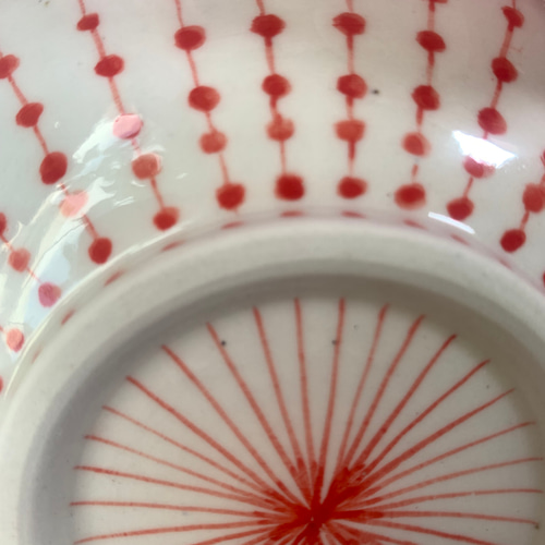 ポンタリルン麻の葉（深皿赤） 中皿 手作り陶器Rie 通販｜Creema 