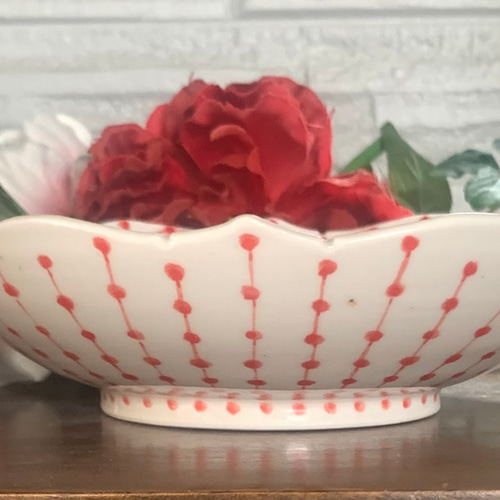 ポンタリルン麻の葉（深皿赤） 中皿 手作り陶器Rie 通販｜Creema 