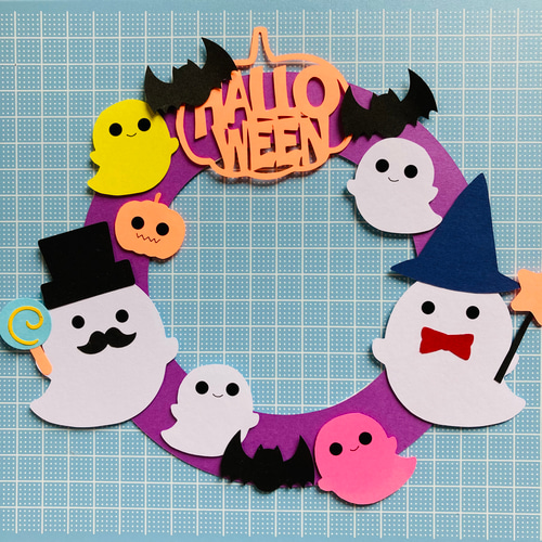 ハロウィン リース 飾り ハロウィーン おばけ 手作り 10月 秋  