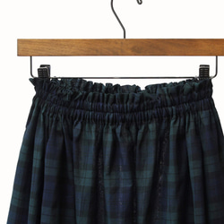 【即納】播州織 ロングスカート（ブラックウォッチ）総丈 75cm 2枚目の画像