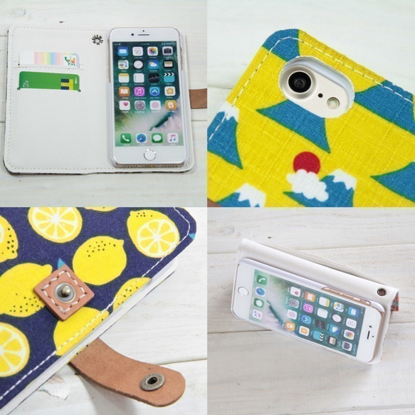 iPhone16シリーズ/16e/SE3(第3世代)ほかiPhone全機種対応 　草原ノハナA　手帳型スマホケース 6枚目の画像