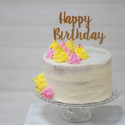 Happy Birthday　バースデー用ケーキトッパー　（アクリル変更可） 12枚目の画像
