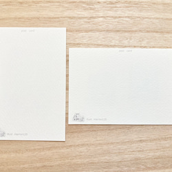 透明水彩画　秋のポストカード　5枚セット　紅葉　クマ　うさぎ　ウサギ　猫　ネコ　鹿　敬老の日　敬老の日カード　 8枚目の画像