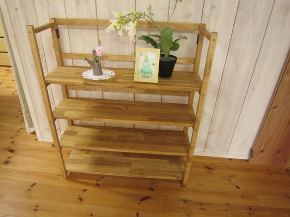 1分で道具無し折り畳式本棚シリーズの幅80㎝タイプ 2枚目の画像