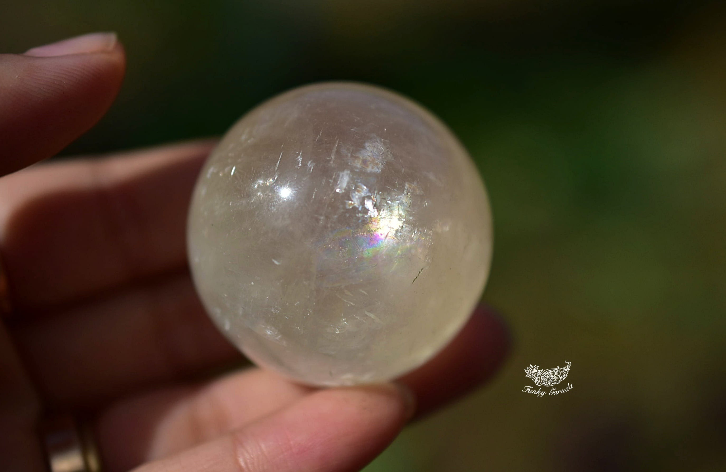 台座付き★虹イエローカルサイトボールs521