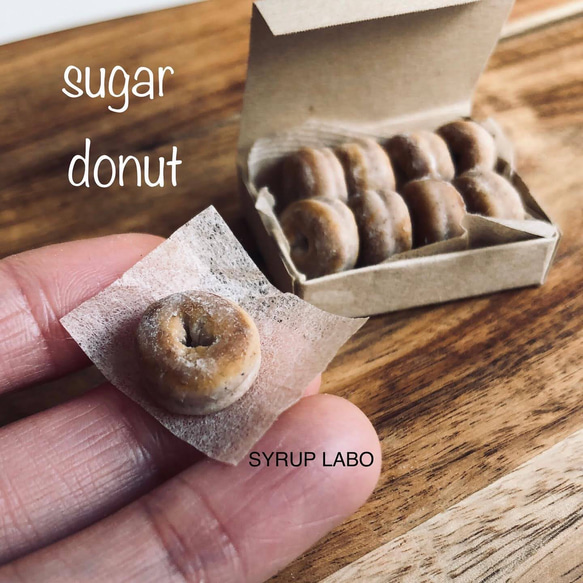 シュガードーナツBOXセット ◉受注制作 ミニチュア フェイクフード