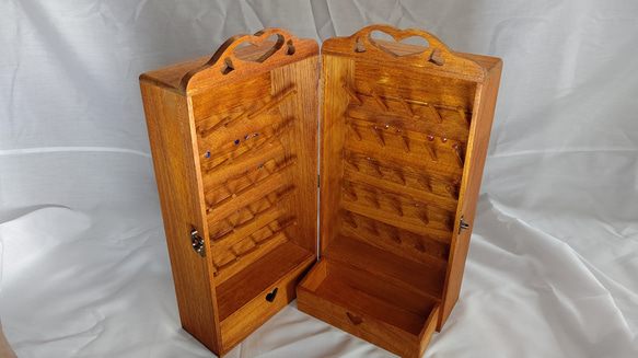 木製 収納棚 5段 ミシン糸収納棚 シェルフ ボビンケース 裁縫棚