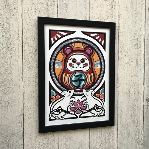油絵　ネズミ4 カワセミ(4)」 by kuni｜Artmeter｜暮らしを彩るアートが