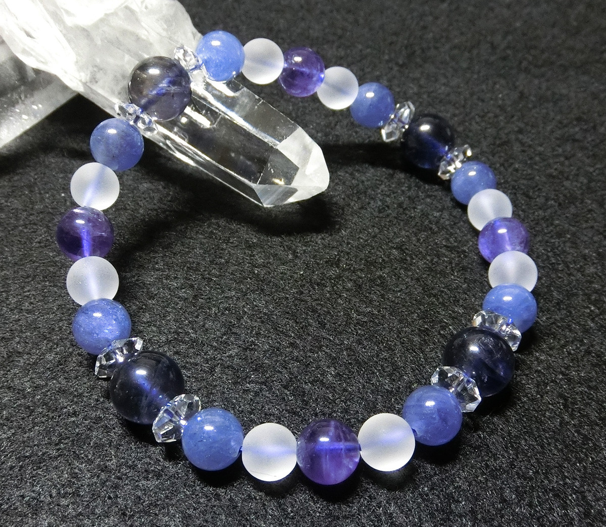 アイオライトのタンザナイトのブレスレット【16㎝】