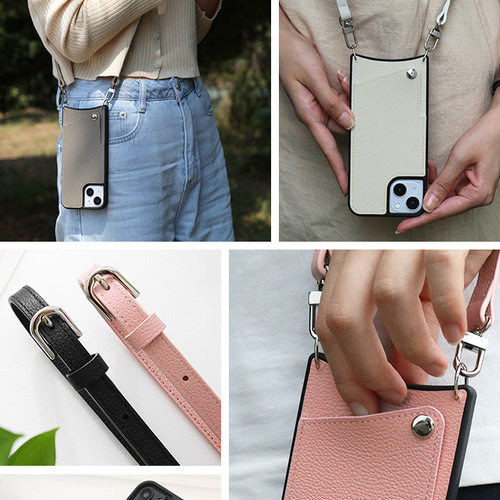 iPhone ケース スマホショルダー カード収納 本革 ショルダー