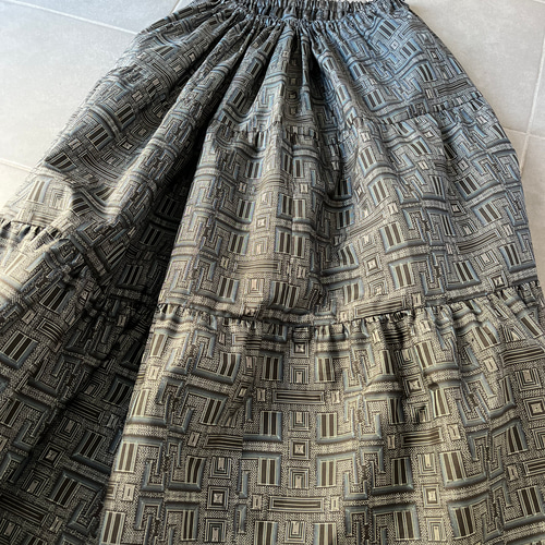 村山大島紬 リユースサマードレス サロペットスカート 着物リメイク