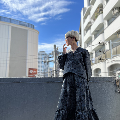 村山大島紬 リユースサマードレス サロペットスカート 着物 村山大島紬 リユースサマードレス サロペットスカート 着物