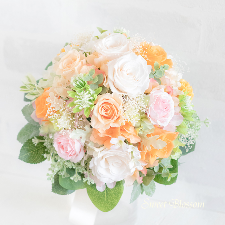 【オーダーメイド】プリザーブドフラワーのナチュラルブーケ＆ブートニア