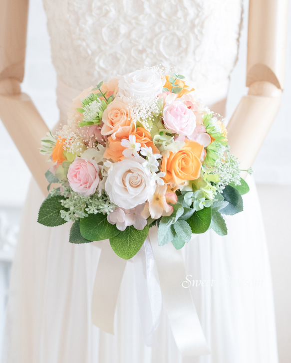 【オーダーメイド】プリザーブドフラワーのナチュラルブーケ＆ブートニア 【オーダーメイド】プリザーブドフラワーのナチュラルブーケ＆ブートニア S1709595716(13000円)