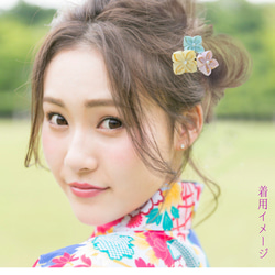 [所有商品免運費] 溫柔的絲綢繡球花 3 件套 Tsumami work Yupin tailoring 第12張的照片