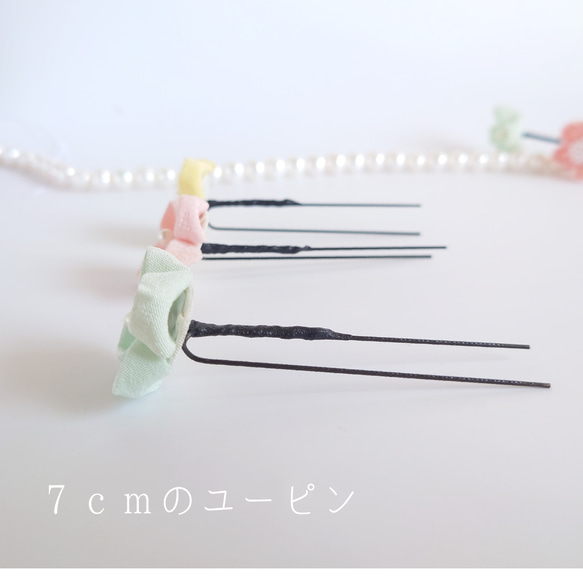 [所有商品免運費] 溫柔的絲綢繡球花 3 件套 Tsumami work Yupin tailoring 第3張的照片