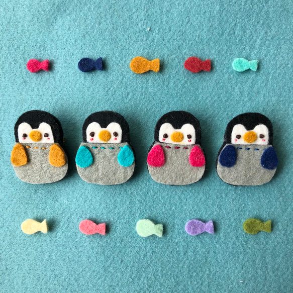フェルトブローチ ペンギン ブローチ せんたくびよりチハル 通販
