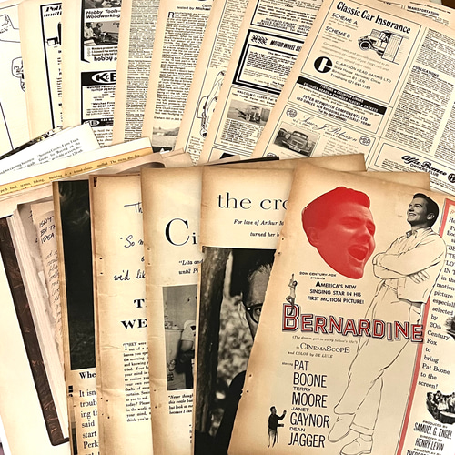 コラージュ素材に！洋雑誌切離し40枚・'50~'90sビンテージ