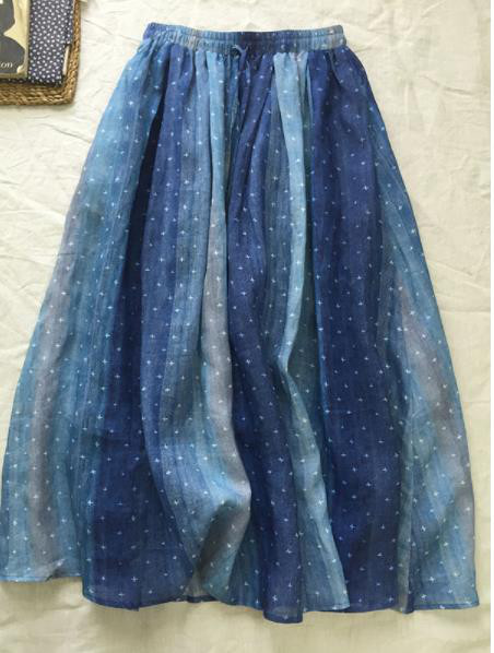 【受注製作】新作・天然素材で・高級リネン麻スカート