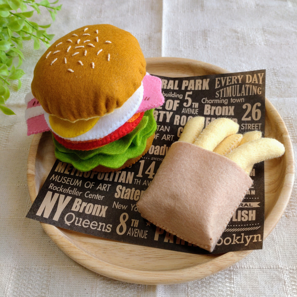 26 フェルトままごと　ハンバーガー　オーダーページ 26 フェルトままごと ハンバーガー オーダーページ