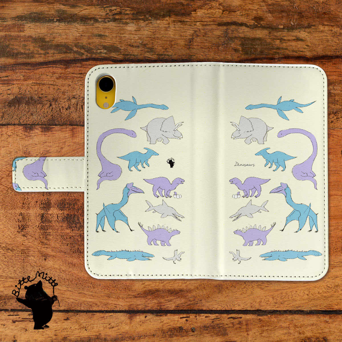 & 送関込【Harper Blake】UK発!手帳型スマホケースDinosaur/恐竜