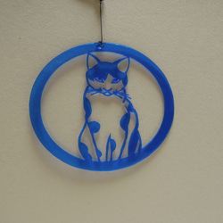 ネコの卓上モビール　（青） 3枚目の画像