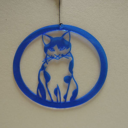 ネコの卓上モビール　（青） 2枚目の画像