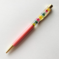 送料無料】 ꕤ 花火 ꕤ ハーバリウムボールペン ターコイズ（替え芯