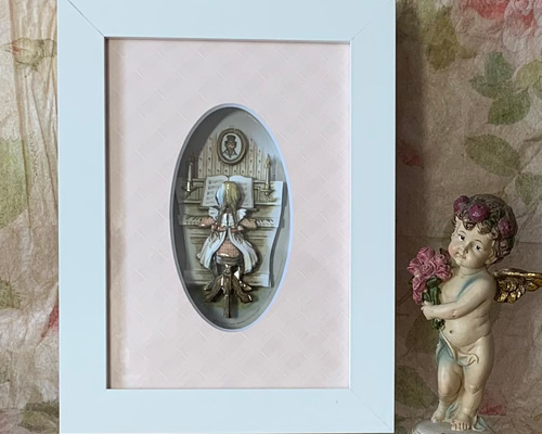 【美品】シャドーボックス　アート　置物　インテリア　工芸品　美術品　A1331 美品】シャドーボックス アート 置物 インテリア 工芸品 美術品