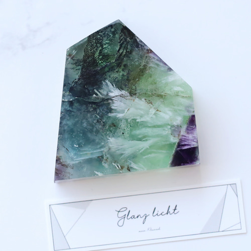 デンドリックエンジェルフェザーフローライト プレート 天然石