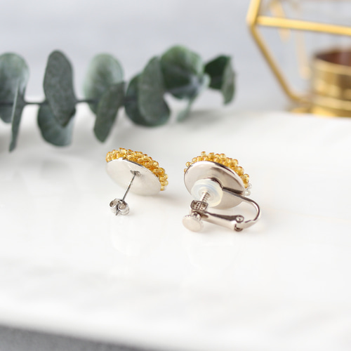 Yellow Topaz イエロートパーズ イヤリング・ピアス イヤリング