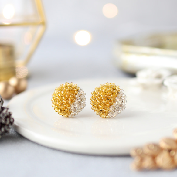 【ブランデートパーズ】トパーズイエローオパール他　チャームピアスイヤリング Yellow Topaz イエロートパーズ イヤリング・ピアス イヤリング