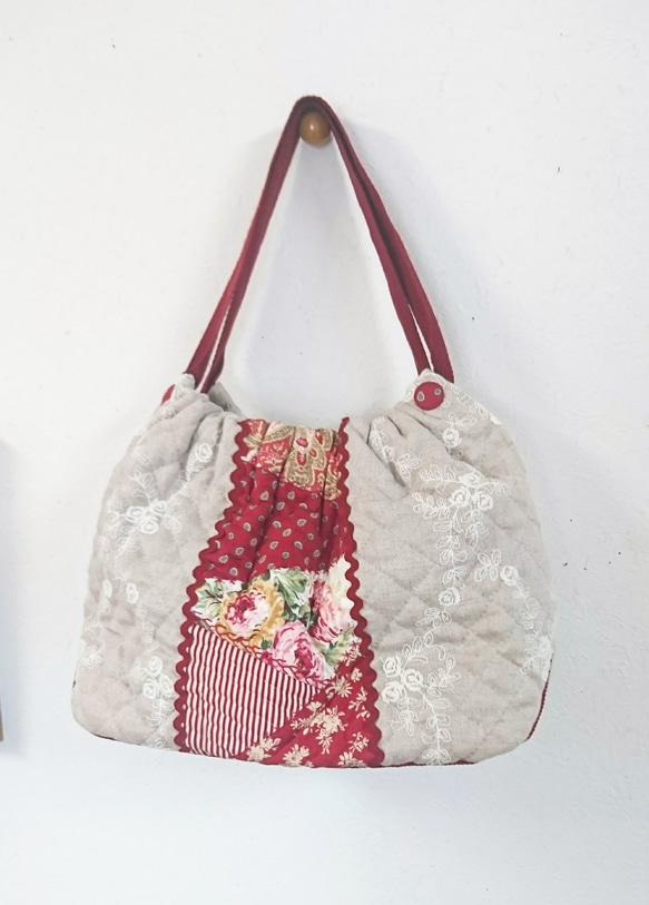 こうの早苗 フローラルキルティング ショルダーバッグ こうの早苗さん