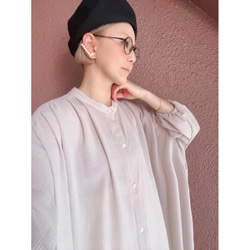 RATA❤️選擇你的長度❣️寬鬆長襯衫❤️柔軟的材質，優雅時尚的顏色❤️淺米色 第2張的照片