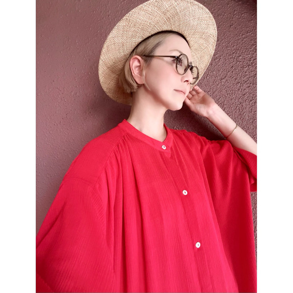RATA❤️選擇你的長度❣️寬鬆長襯衫❤️柔軟的材質，優雅時尚的顏色❤️淺米色 第9張的照片