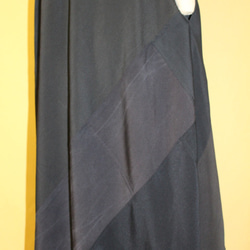 着物リメイク・留袖黒・ドレープドレス・右脇シームポケット付き・M寸・結婚式・フォーマル 7枚目の画像