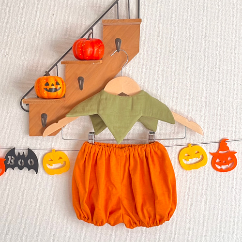 ハロウィンかぼちゃパンツセット(かぼちゃ) 【ベビー 衣装 仮装