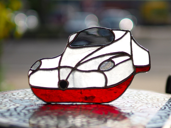 「大村発！新幹線かもめ　白　」ステンドグラス•西九州新幹線・かもめ 1枚目の画像