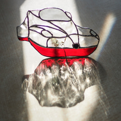 「大村発！新幹線かもめ　白　」ステンドグラス•西九州新幹線・かもめ 11枚目の画像