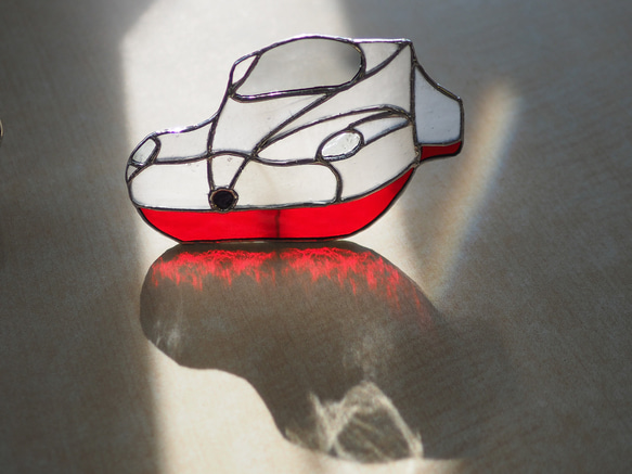 「大村発！新幹線かもめ　白　」ステンドグラス•西九州新幹線・かもめ 12枚目の画像