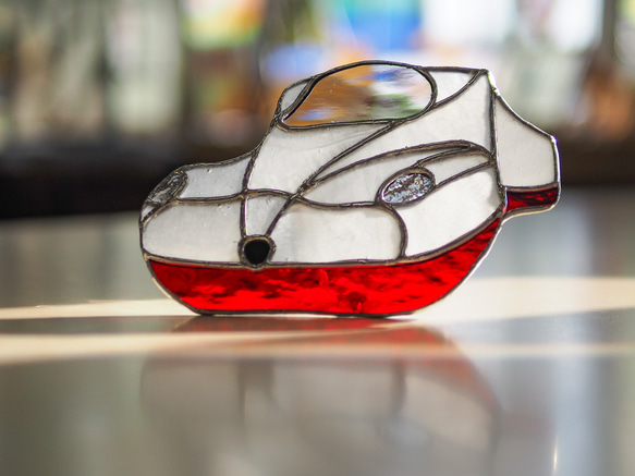 「大村発！新幹線かもめ　白　」ステンドグラス•西九州新幹線・かもめ 8枚目の画像