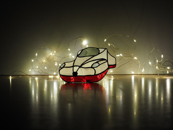 「大村発！新幹線かもめ　白　」ステンドグラス•西九州新幹線・かもめ 10枚目の画像