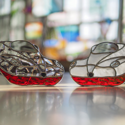 「大村発！新幹線かもめ　白　」ステンドグラス•西九州新幹線・かもめ 3枚目の画像