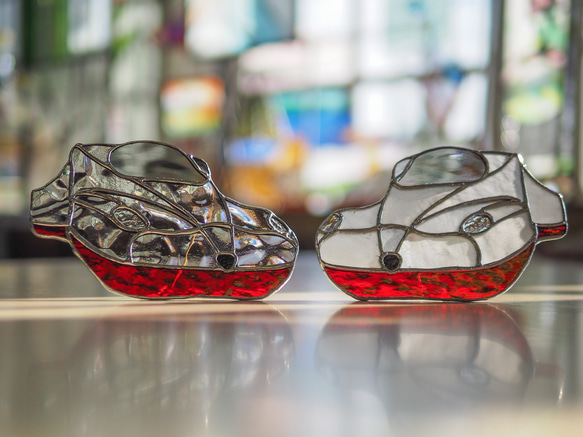 「大村発！新幹線かもめ　白　」ステンドグラス•西九州新幹線・かもめ 3枚目の画像