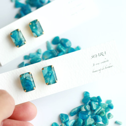 gemstone  jewelry   アパタイト　ーsky blueー 3枚目の画像